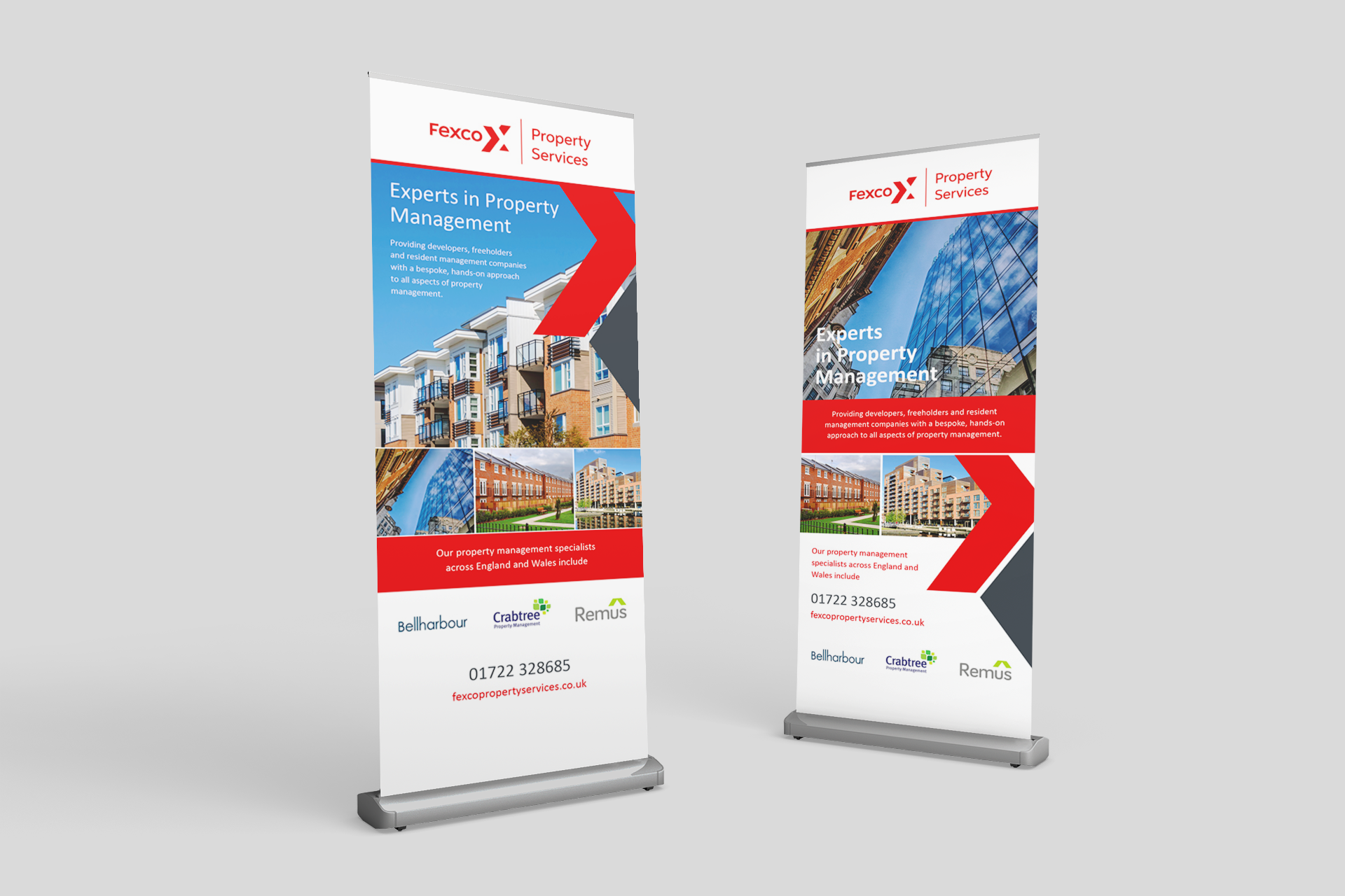 fexco roller banner design mock-up