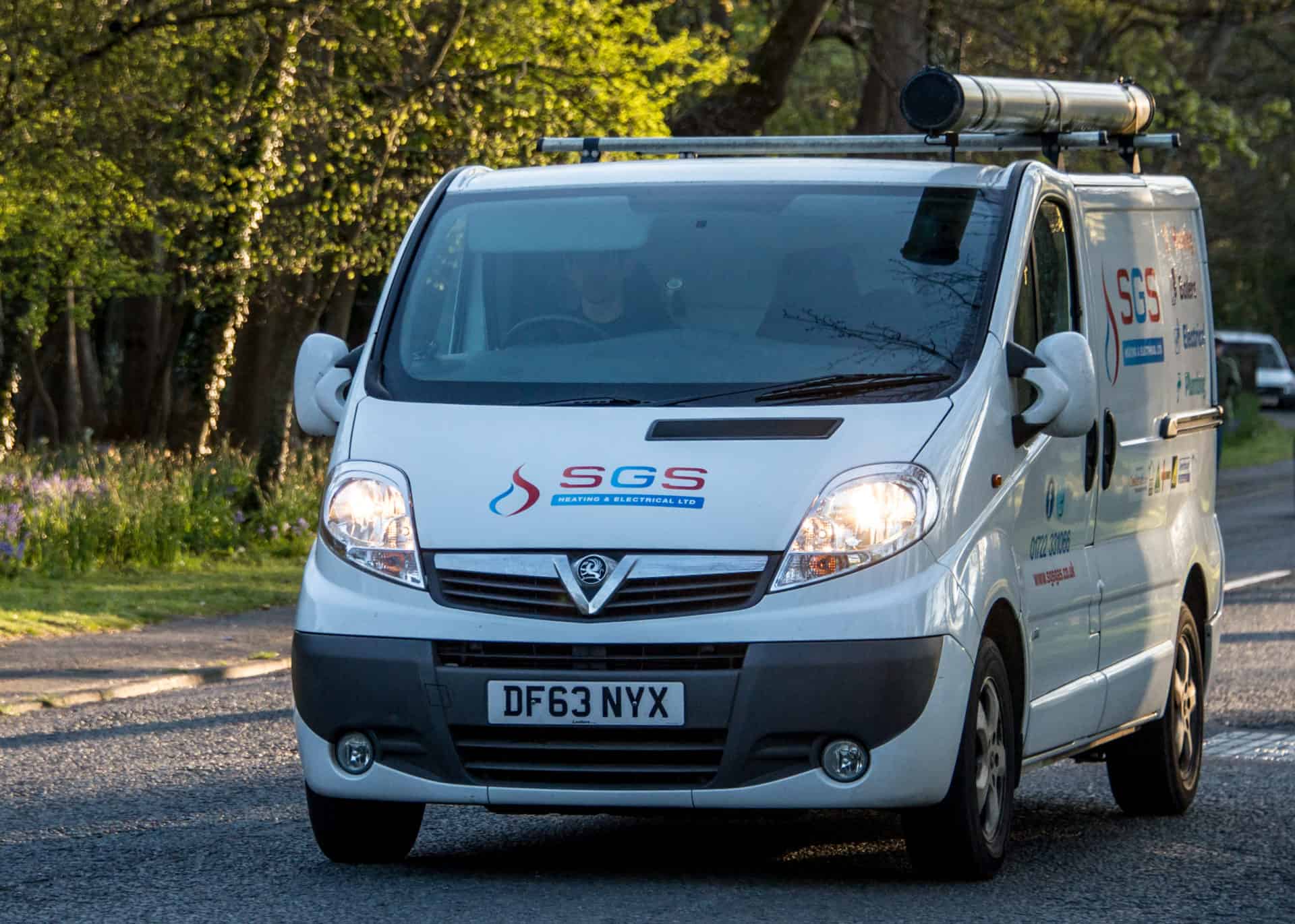 logo branding on van for sgs