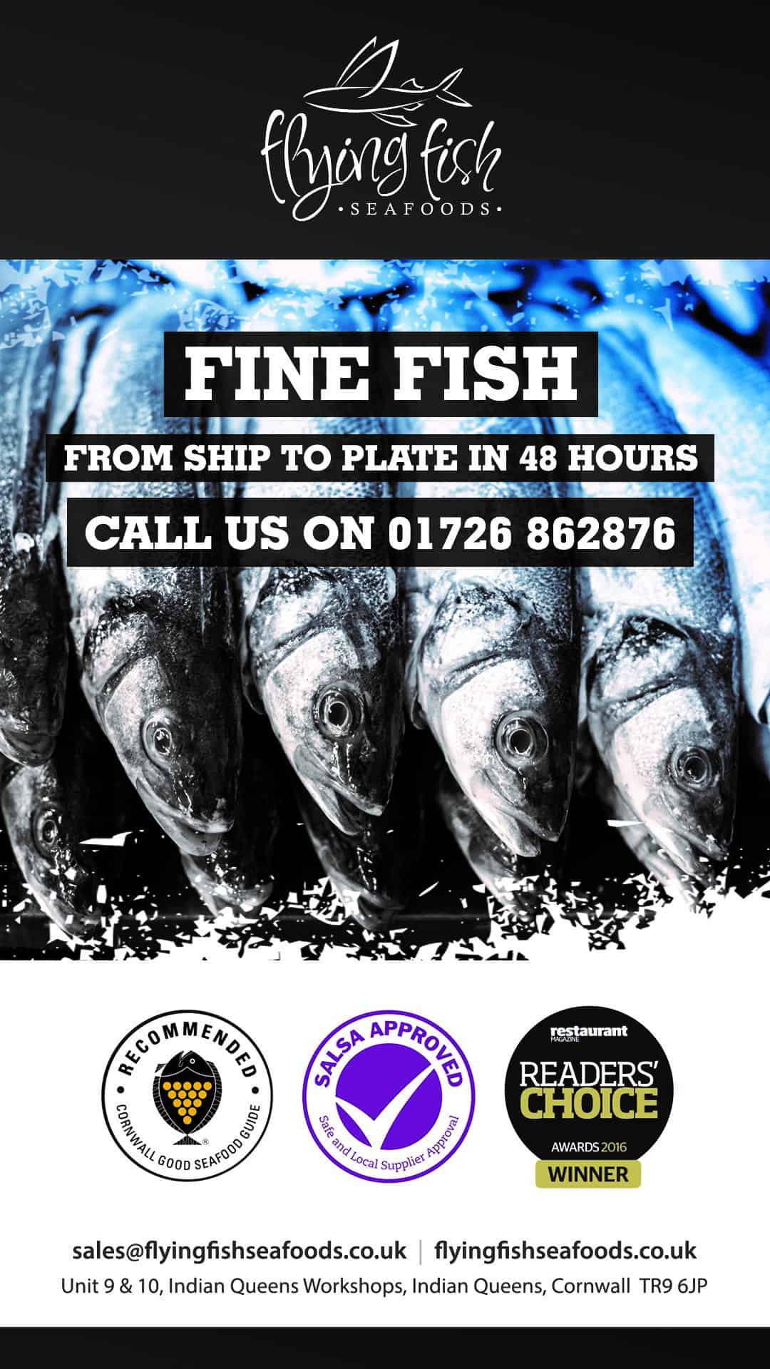 flying fish newspaper advert design