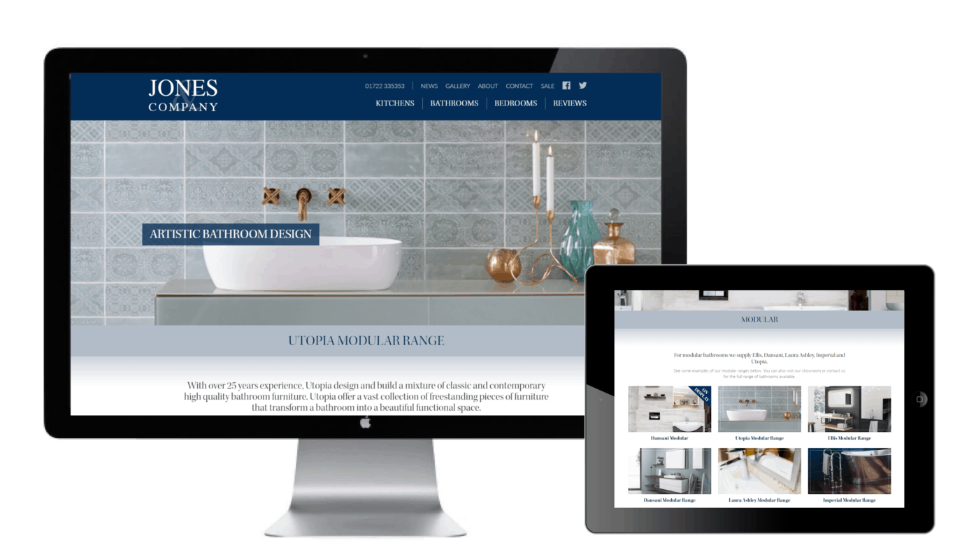jones & co web design desktop ipad